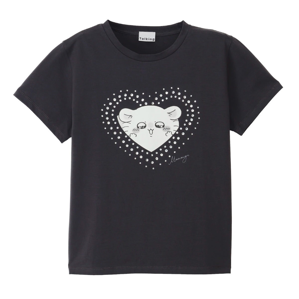 ちいかわ ラインストーンTシャツ DECO（モモンガ）スミクロ