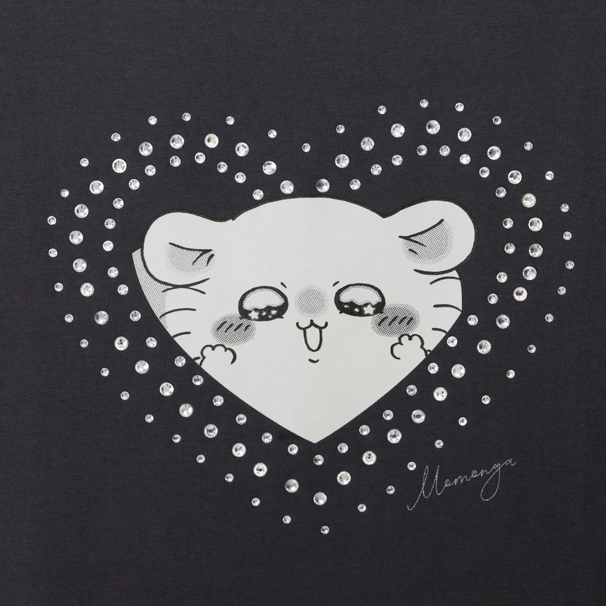 ちいかわ ラインストーンTシャツ DECO（モモンガ）スミクロ