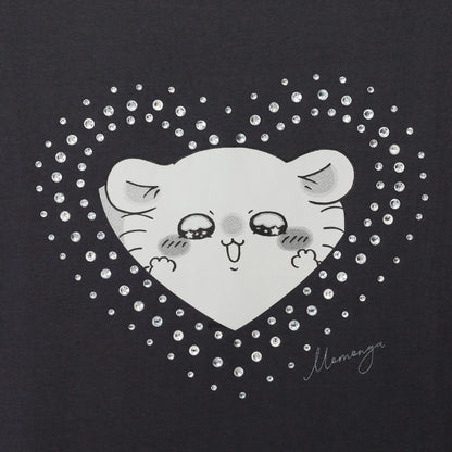 ちいかわ ラインストーンTシャツ DECO（モモンガ）スミクロ
