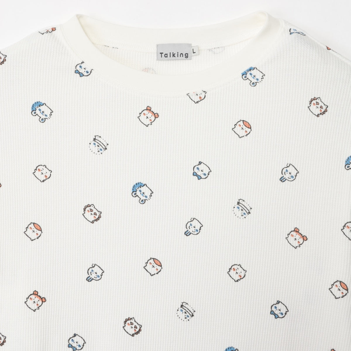ちいかわ ワッフル長袖Tシャツ 小さいの ホワイト