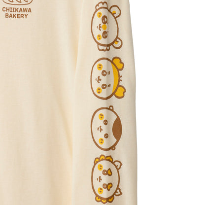 ちいかわ ちいかわベーカリー 長袖Tシャツ パンなみんな ベージュ