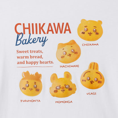 ちいかわ ちいかわベーカリー 長袖Tシャツ メニュー ホワイト