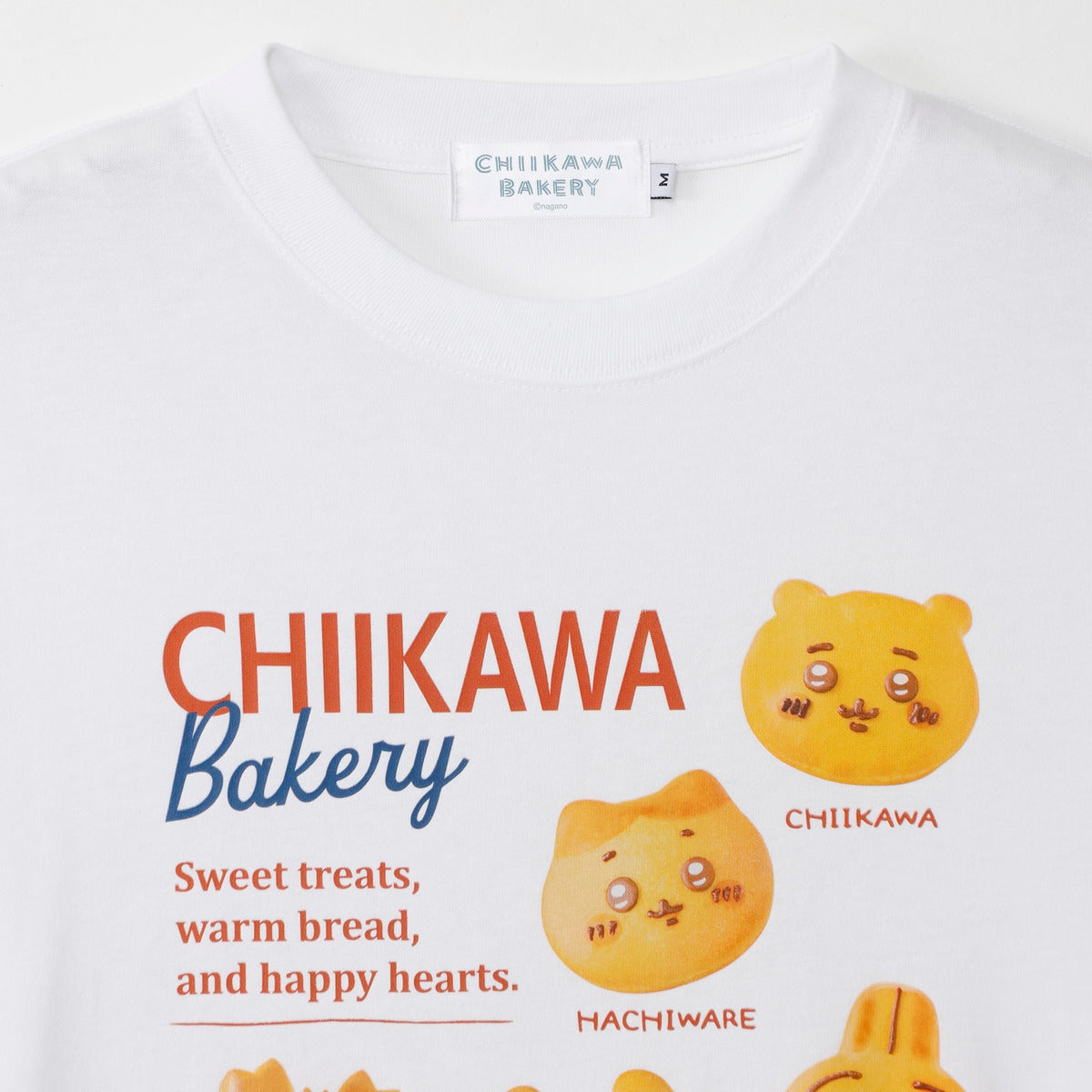ちいかわ ちいかわベーカリー 長袖Tシャツ メニュー ホワイト