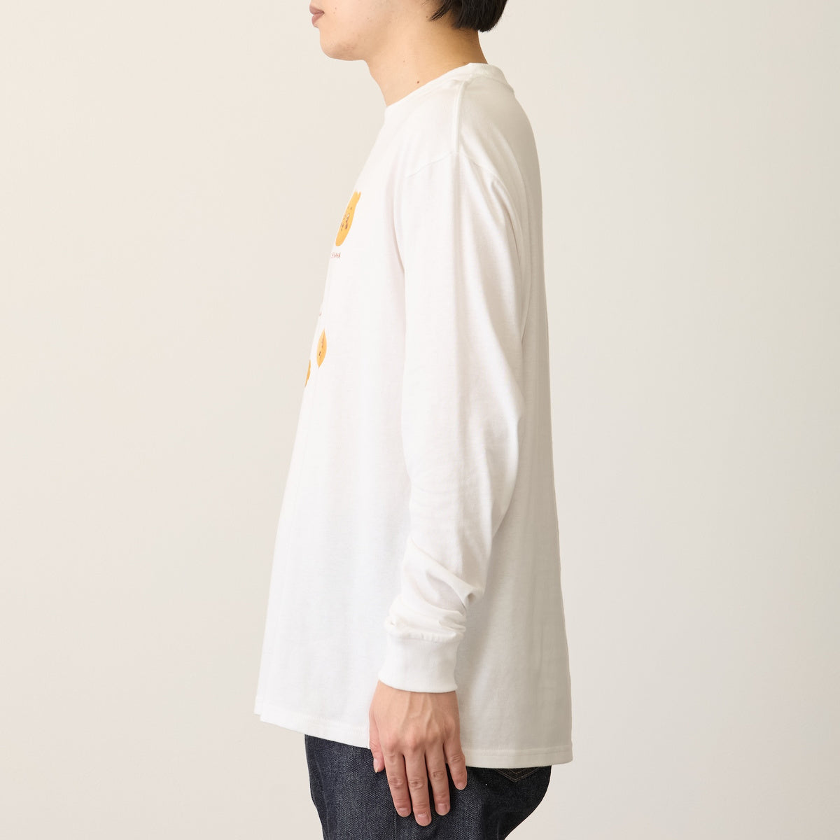 ちいかわ ちいかわベーカリー 長袖Tシャツ メニュー ホワイト