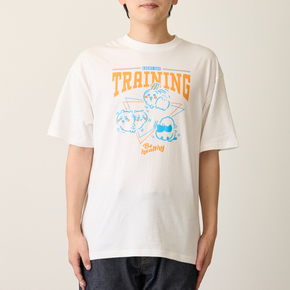 ちいかわ Tシャツ TRAINING（トリオ）ホワイト