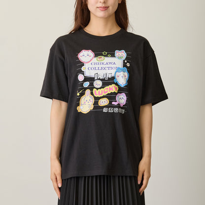 ちいかわ Tシャツ カレッジノート風（みんな）ブラック