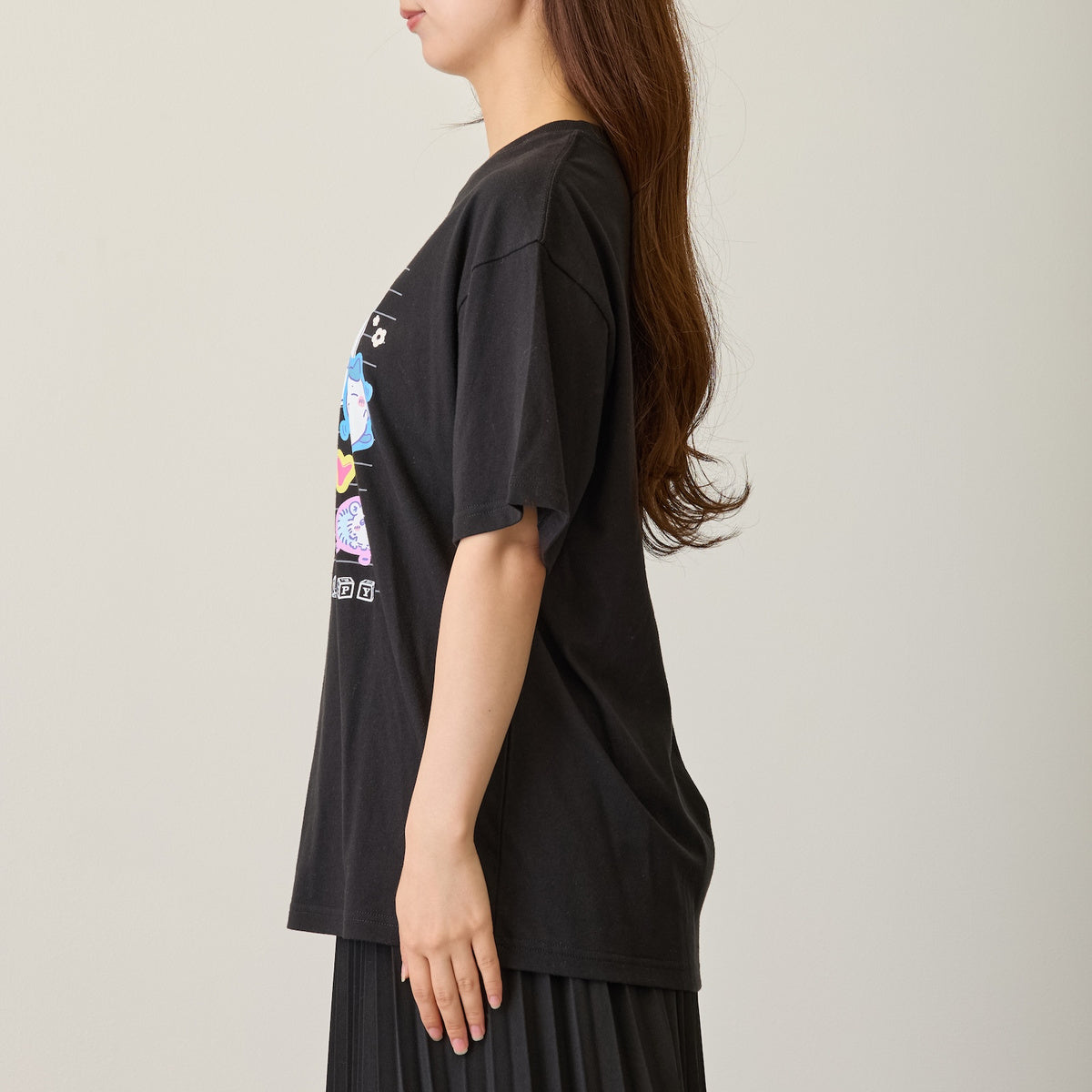 ちいかわ Tシャツ カレッジノート風（みんな）ブラック