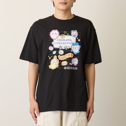 ちいかわ Tシャツ カレッジノート風（みんな）ブラック