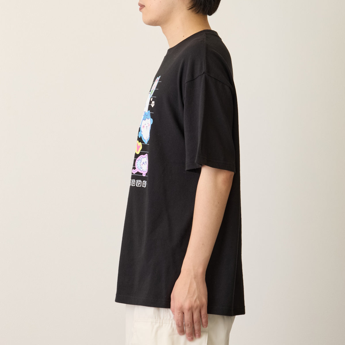 ちいかわ Tシャツ カレッジノート風（みんな）ブラック