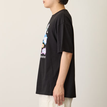 ちいかわ Tシャツ カレッジノート風（みんな）ブラック