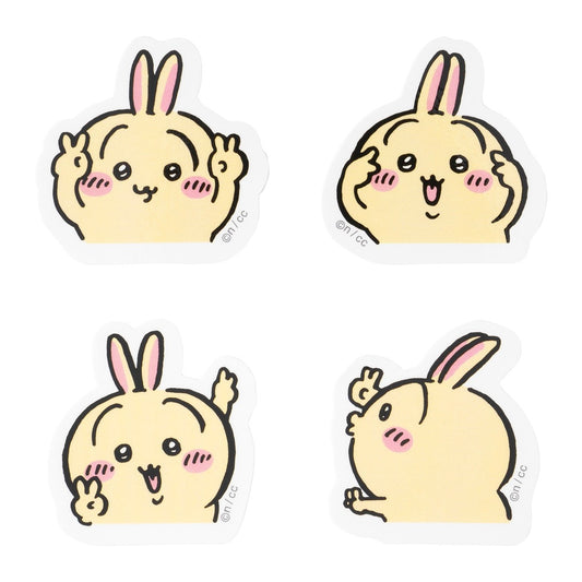 ちいかわ 4枚セットプチステッカー（ピースなうさぎ）