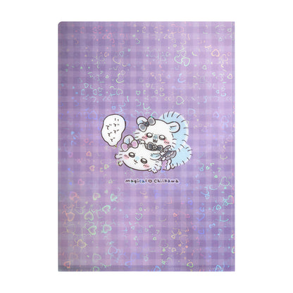 吉伊卡哇 魔法吉伊卡哇 黑魔法全息透明文件夾（吉伊卡哇&小桃鼠）