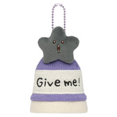 Chiikawa Park Mascot-sized Knit Hat Keyring (Black Star)