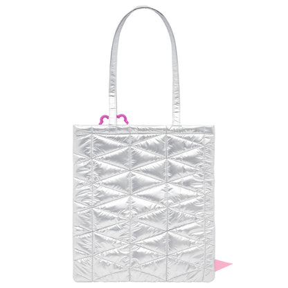Chiikawa Park Quilted Tote Bag (Silver)
