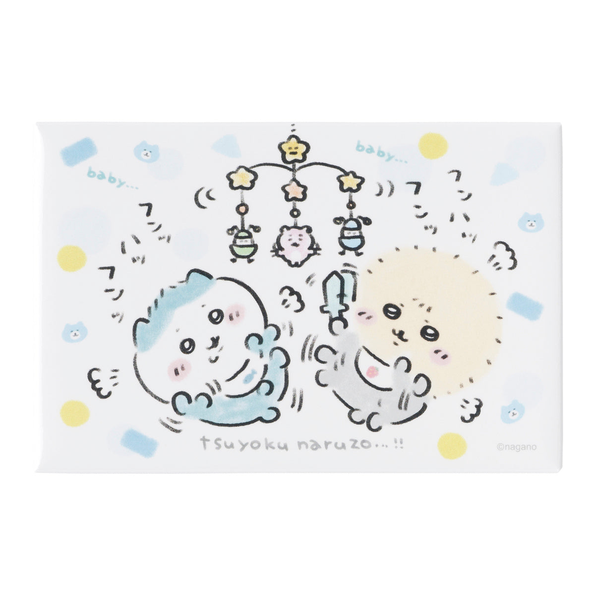 Chiikawa Chiikawa Baby Square Magnet (I'll get stronger...!!)