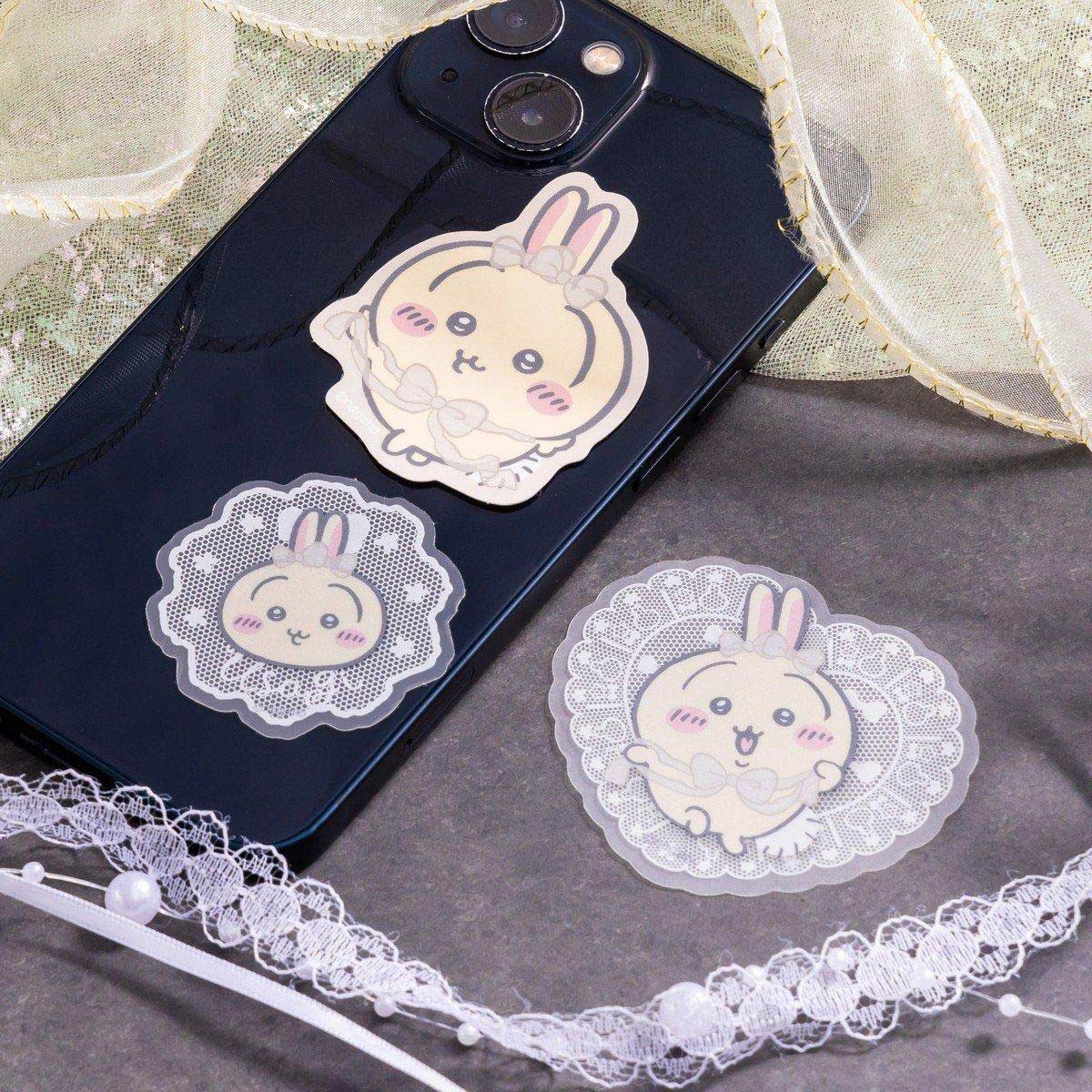 ちいかわ Go!HARAJUKU スマホに貼れるサイズの3枚セットステッカー（リボン うさぎ）