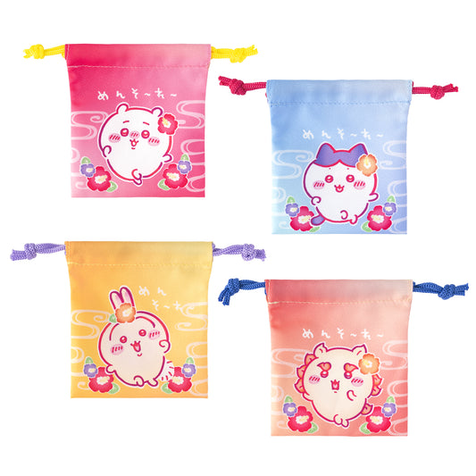 ちいかわ シーサーのおみやげやさん 4個セットミニ巾着（めんそ～れ～）