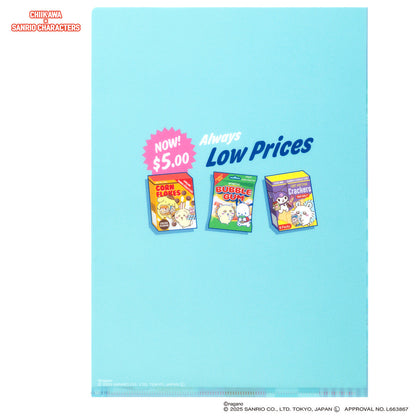 Chiikawa × Sanrio Characters Supermarket Clear File (Pink)