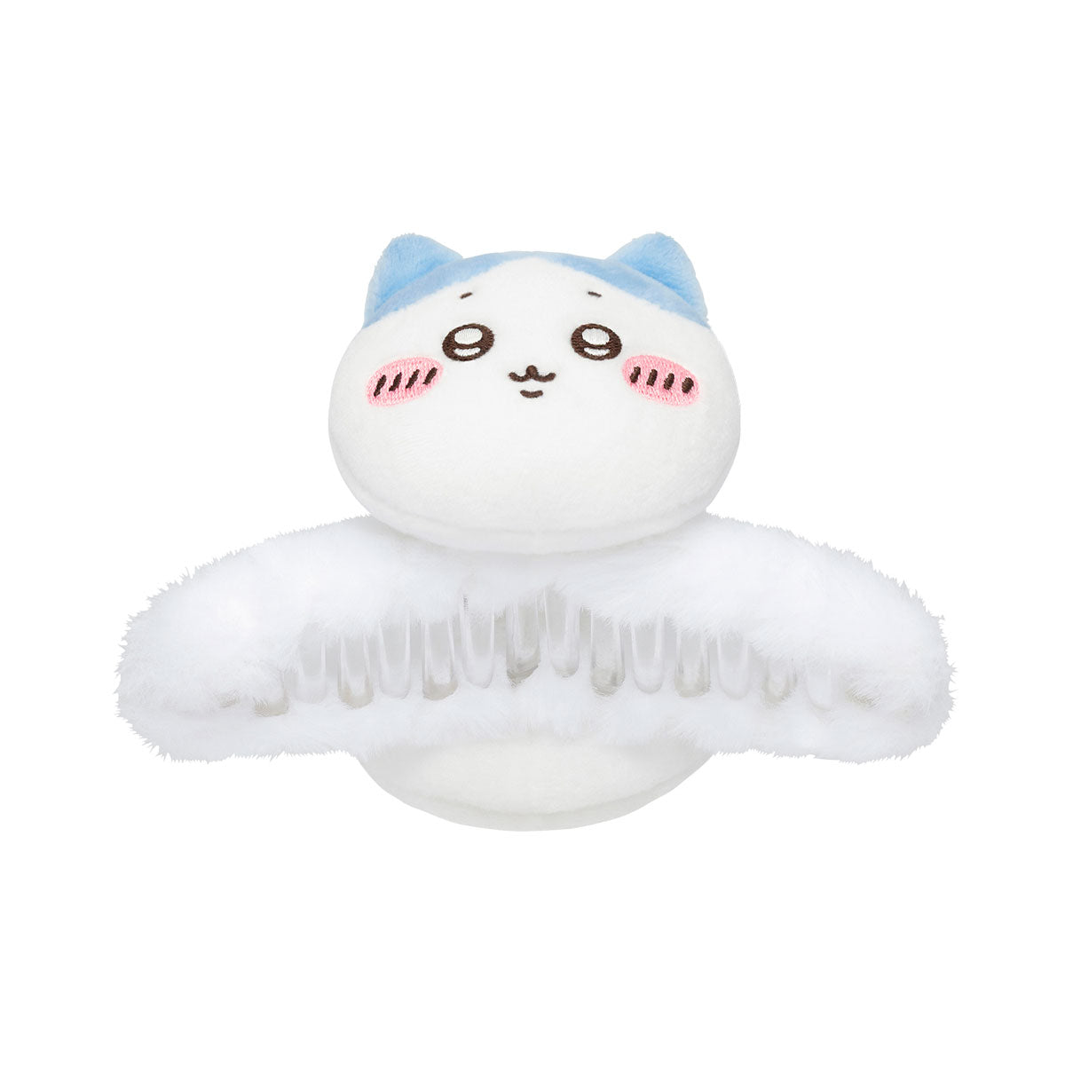ちいかわ ぬいぐるみおかお付きバンスクリップ（ハチワレ）