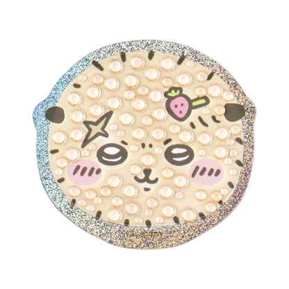 Chiikawa Glitter Face Phone-Sized Sticker (Rakko)