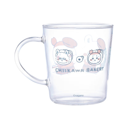 ちいかわ ちいかわベーカリー 耐熱ガラスマグカップ（モモンガと古本屋）
