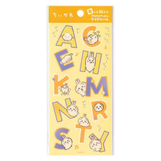 ちいかわ 布にも貼れるアルファベットなクリアシール（うさぎ）