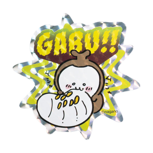 ちいかわ カブトムシのスマホに貼れるサイズのホログラムステッカー（GABU！！）