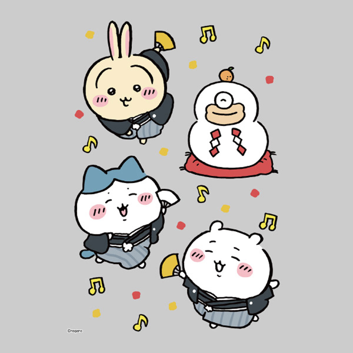 吉伊卡哇 Chara-Pita 烫印贴纸 ① A5尺寸4