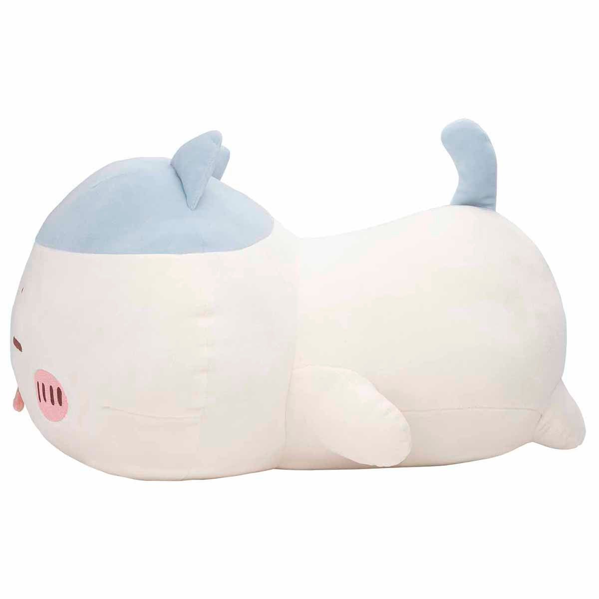 ちいかわ マシュマロみたいな寝そべり抱きぬいぐるみ（ねむねむハチワレ）