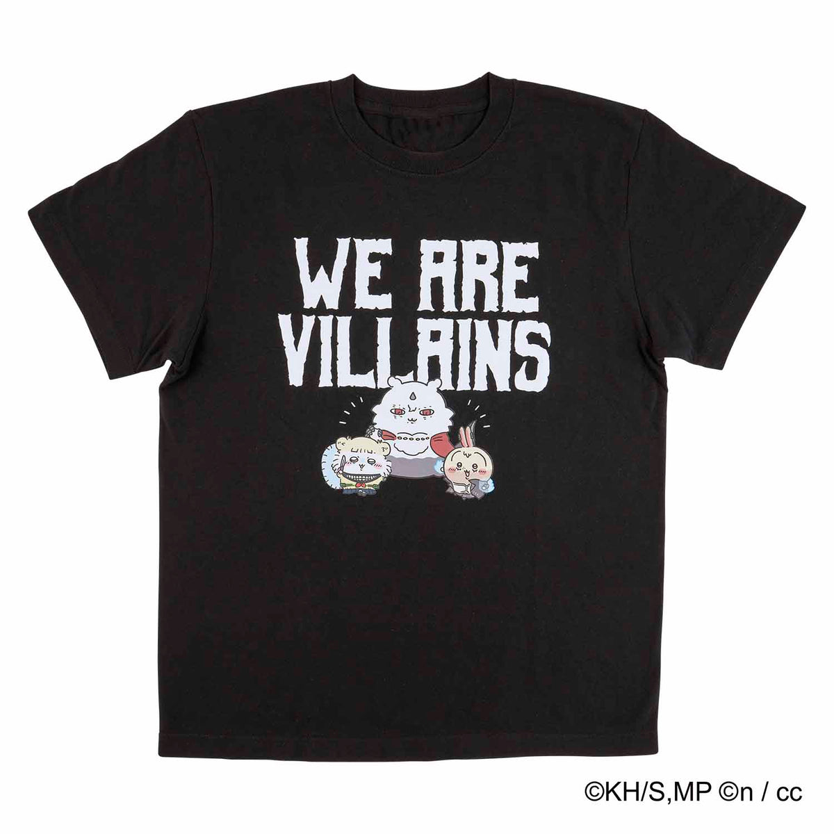 나의 히어로 아카데미아 × 치이카와 티셔츠 WE ARE VILLAINS 블랙