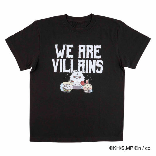 나의 히어로 아카데미아 × 치이카와 티셔츠 WE ARE VILLAINS 블랙