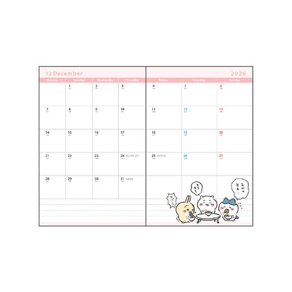 Chiikawa Notebook Monthly B7 2026 (Gradation)