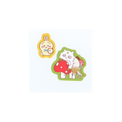 치이카와 직조 네임 스티커 (원더 티타임 우사기 & 아노코)