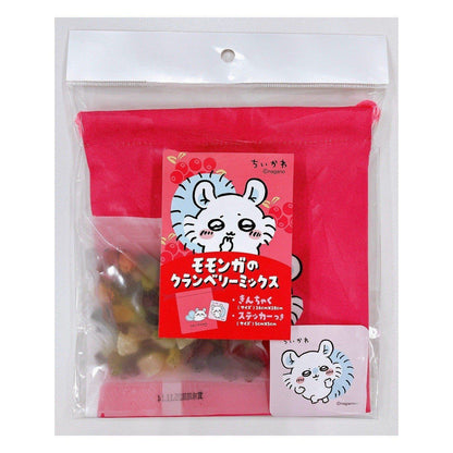 ちいかわ モモンガのクランベリーミックスと巾着（ステッカー付）（ぴーすなモモンガ）