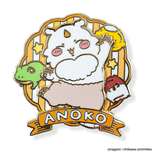 Chiikawa Large Gimmick Pin Badge (Anoko)