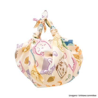 Chiikawa Water Repellent Furoshiki (Checkered Pattern)