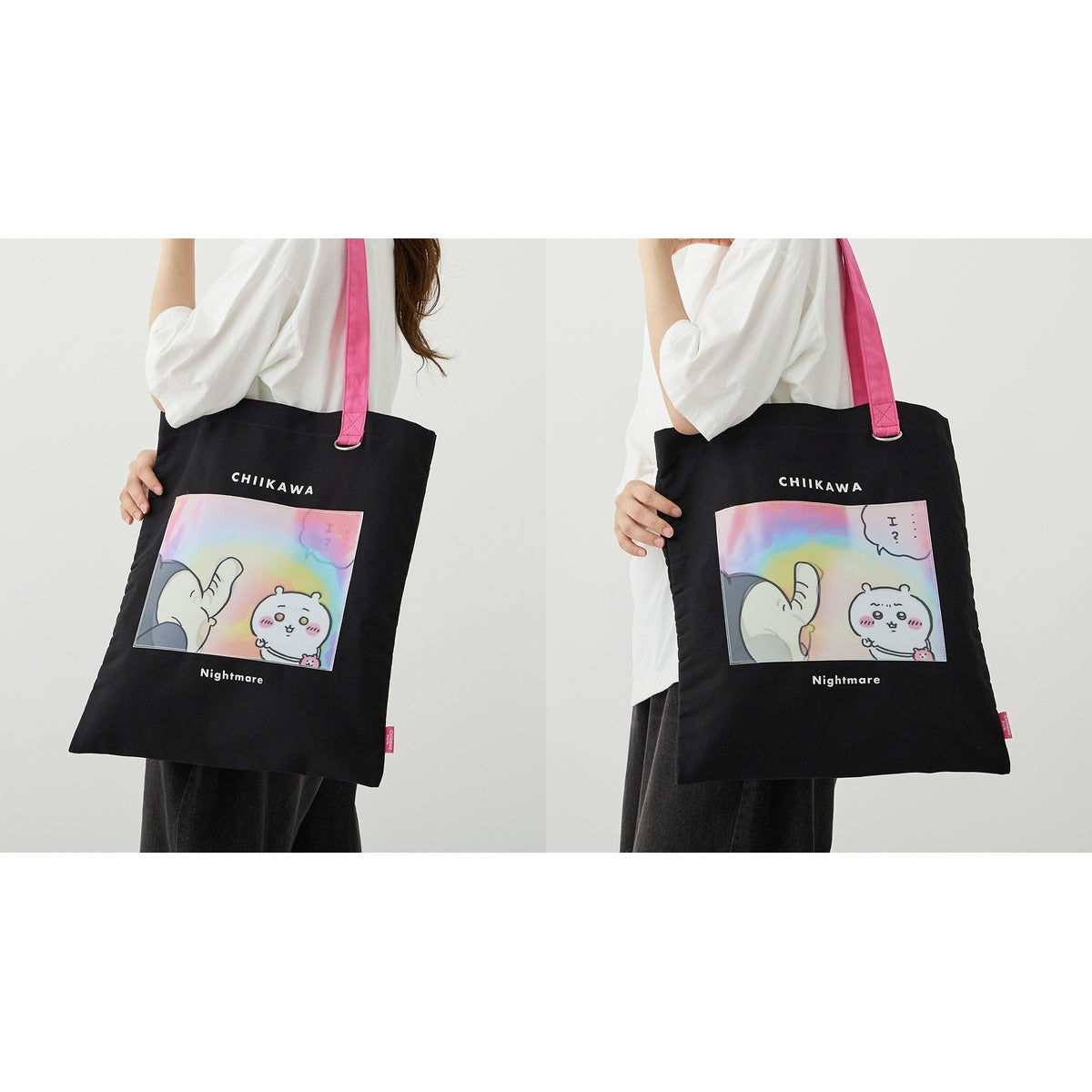 ちいかわ ちいかわパーク レンチキュラートートバッグ 悪夢 ブラック/ピンク