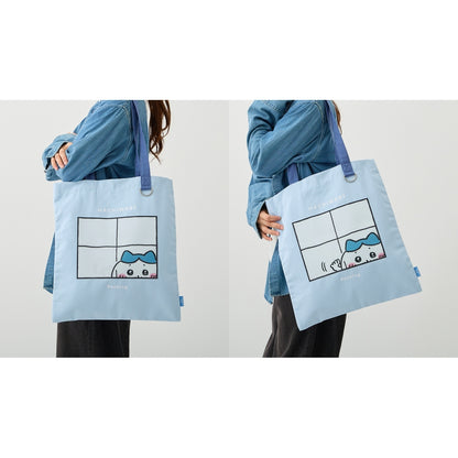 ちいかわ ちいかわパーク レンチキュラートートバッグ 4級は一緒に受けよう サックス/ネイビー