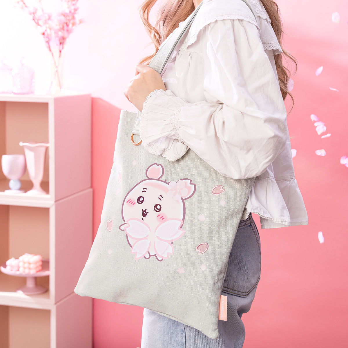 ちいかわ さくらのようせいのデニムトートバッグ