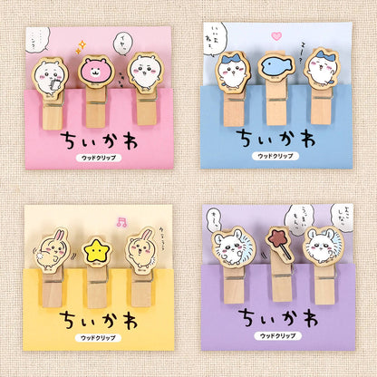 ちいかわ ウッドクリップ（ハチワレ）