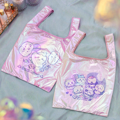ちいかわ てんし♡あくま オーロラエコバッグ（やっちゃった深夜のドカ食い）