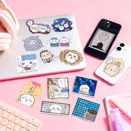ちいかわ スマホに貼れるサイズのホログラムステッカー（みかんムキッ）
