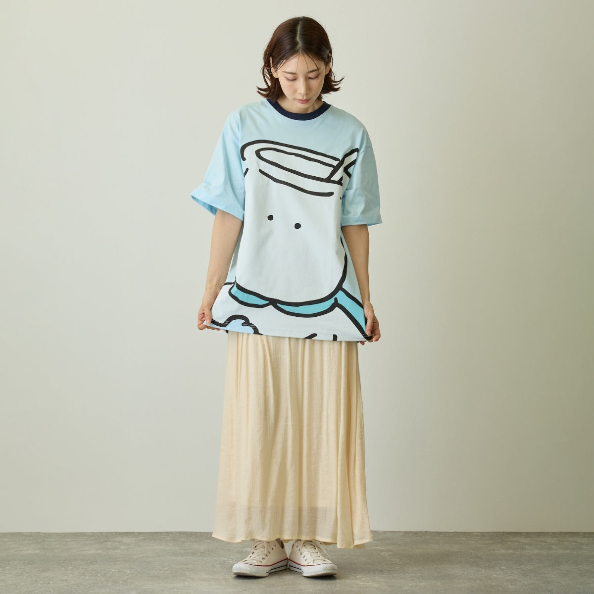 ちいかわ ちいかわパーク Tシャツ ビッグキャラクター むちゃうマン サックス