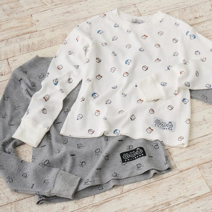 ちいかわ ワッフル長袖Tシャツ 小さいの ホワイト