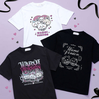 ちいかわ まじかるちいかわ Tシャツ 悪いバージョンだ ちいかわとモモンガ ブラック