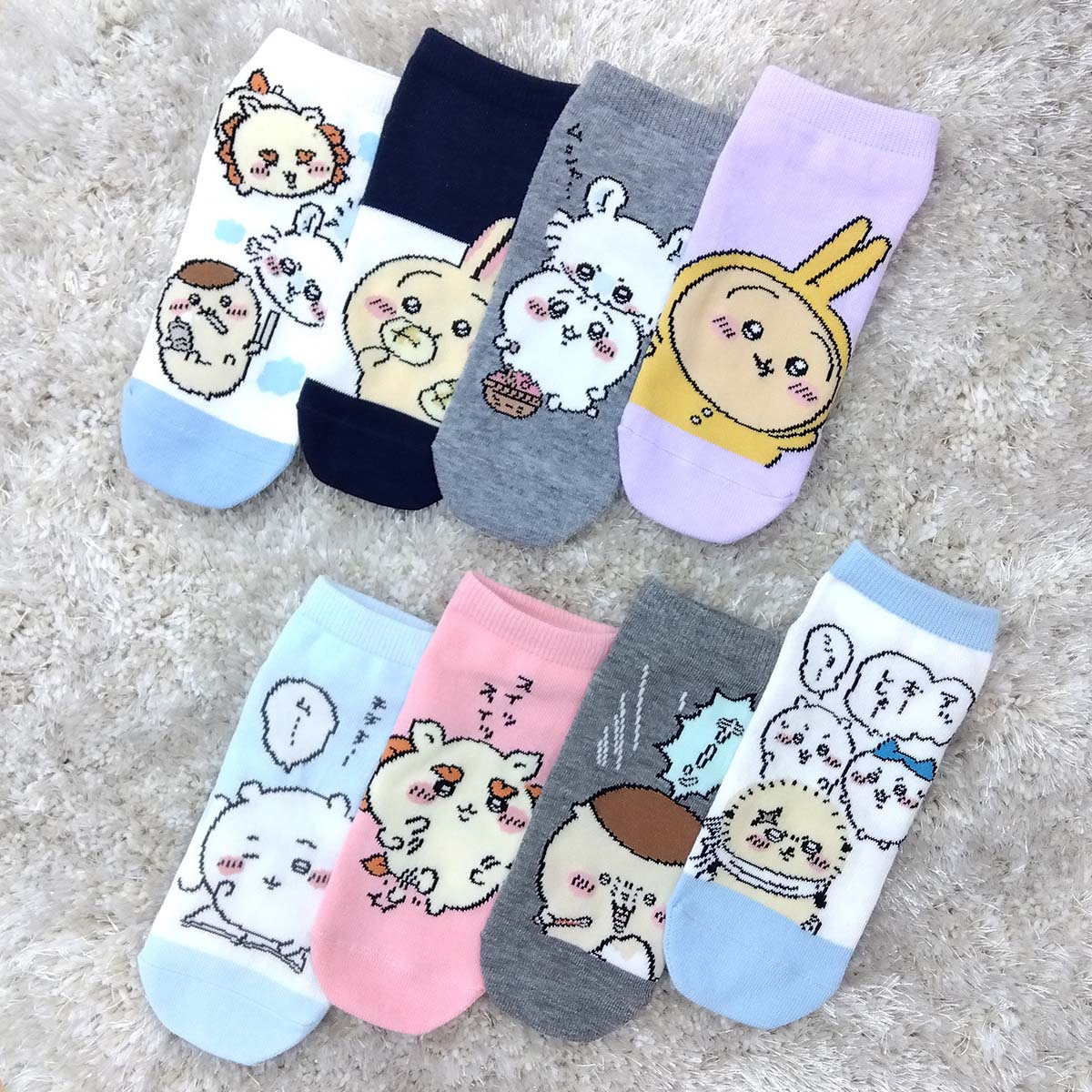 Chiikawa Sneaker-length Socks (Kurimanju Kakigori) for Ladies