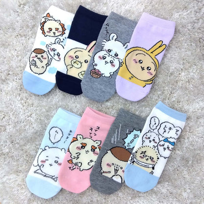 Chiikawa Sneaker-length Socks (Kurimanju Kakigori) for Ladies
