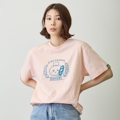 ちいかわ ちいかわベーカリー Tシャツ ロゴ ピンク
