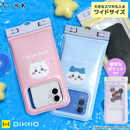 Chiikawa DIVAID Floating Waterproof Case with Shoulder Strap (Hachiware/Face)