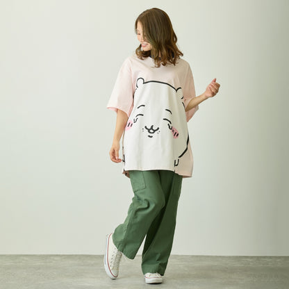 ちいかわ ちいかわパーク Tシャツ ビッグキャラクター ちいかわ ピンク